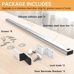 38 Inch Stainless Steel 38″, Doors 32″~36″ Wide Get This 38″ Long Bar.