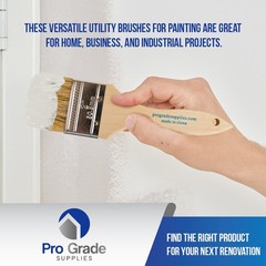 Pro Grade – Chip Paint Brushes – 12 Ea 2 Inch Chip Paint Brush Light Brown