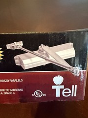 Tell Manufacturing DC100148 Grade 1 Silver Adjustable Door Closer, Size 1-4