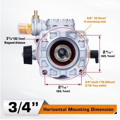 YueHeLe OEM Technologies 3/4″ Shaft Horizontal replacement Pressure Silver