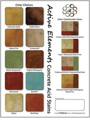 Acid stain for small concrete projects Rosewood dark red to brown 16oz