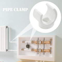 1/2 Inch PEX Water Pipe Clamps 20 Pcs, 16 Mm PVC Pipe Holder, Plastic U-Hook PEX