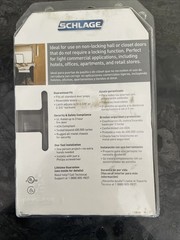 Schlage F10CS V ELA 626 Elan Light Commercial Passage Lever, Satin Chrome-READ!!