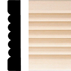 737 – 3/4 in X 4 In. X 7 Ft. Basswood Wood Ribbed Flute Casing Moulding