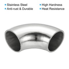 PATIKIL 6pcs 90 Degree Mandrel Bend Elbow, 1″ OD Steel Exhaust Elbow 1 Inch