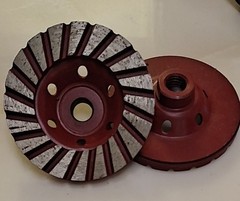 Diamond Grinding Kit 4″ Zero Tolerance Drum + Turbo Cup Wheel for Stone Concrete
