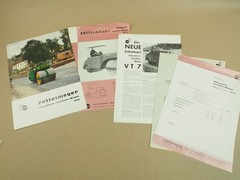 3 Brochures Zettelmeyer VT7 Tandem Roller 1960s + Price Offer