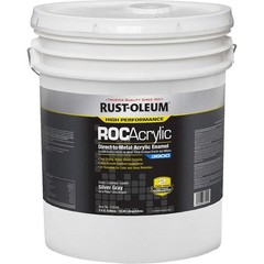 RUST-OLEUM 316540 Acrylic Enamel Coating,Silver Gray,5 gal 454H35