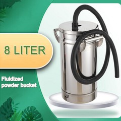 Fluidized Powder Hopper Stainless Paint Tank for Coating System 8L Powder Bucket