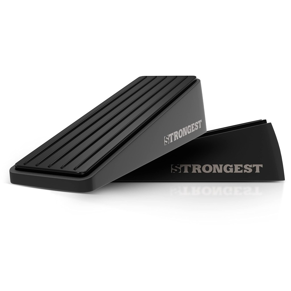 Strongest Home Heavy Duty Door Stopper Wedge (2 Black PCs) | Non-Slip Rubber …