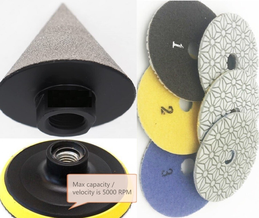 1-3/8″ stone ceramic Chamfer Milling Bit granite concrete Marble polishing pad