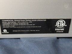 Falcon Commercial Pedestrian Automatic Swing Door 8200 Series, 27″ Pull System