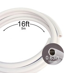 16ft Flexible Pipe PVC Tubing – Bendable Stem for Artificial White