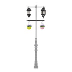 3 Pcs Modern Cross Arm Ladder Rest For Outdoor Lamp Posts And Poles Black US
