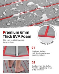 Abahub 96×45.6″ EVA Foam Boat Decking Self-Adhesive Faux Teak Marine Flooring