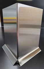 Stainless Steel 304#4 Cove Base Sanitary Outside Corner 24 Gauge 6″ x 3″ x 3″
