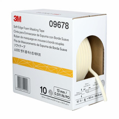 3M 9678 3M Soft Edge Foam Masking Tape, 09678, 1/2 in x 165 ft (13 mm x 50 m), 1