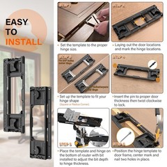 Door Hinge Jig, Door Hinge Mortiser Hinge Installation Kit, Hinge Jig for Doo…