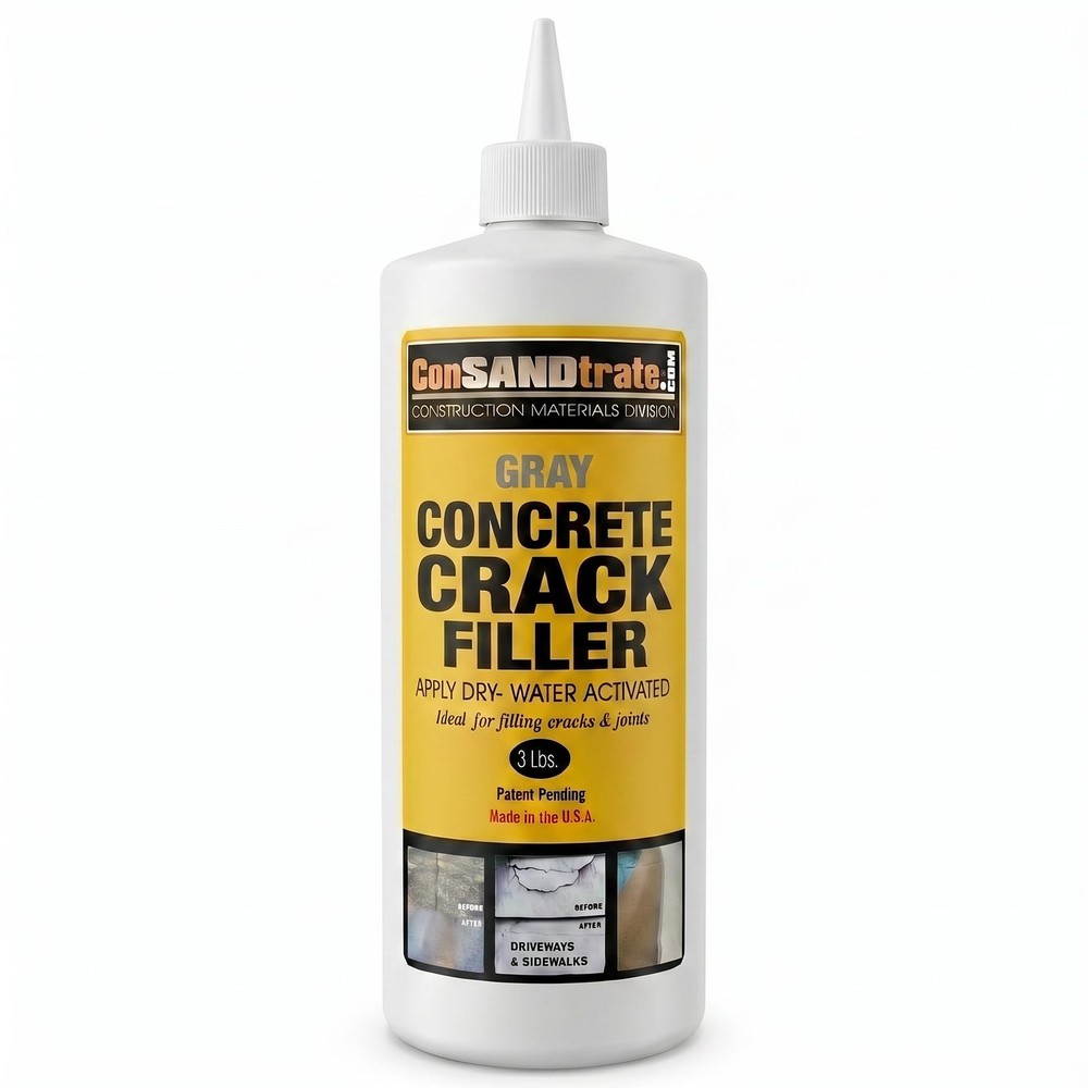 Concrete Crack Filler Gray 3 Lb. single Bottle For Filling In Concrete Cracks