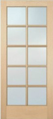 1 Lite 10 Lite or 15 Lite Hemlock Solid Exterior French Doors Patio Door Slabs