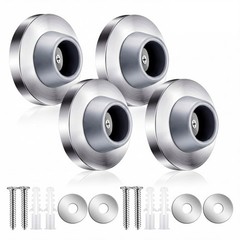 Blulu Concave Wall Door Stopper Bumper 2.5 x x 1 inches, Silver