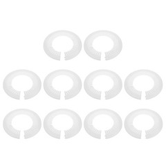 10pcs Flange Pipe Cover Decoration 4.92″ to 6.61″ Clip-on Wall Hole Cover White]