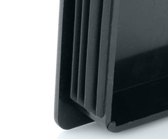 10 x Louver plugs rectangular tube 40 x 60 mm rectangle anthracite end caps
