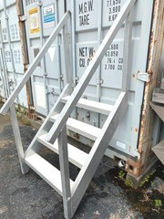 Stairs Industrial WELDED ALUMINUM PREFAB STAIRWAYS 45 degrees 56″-36″-66″H New