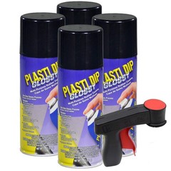 Glossy Black Rim Kit, 11 oz Aerosol, Pack of 4 cans with bonus Cangun Tool – …
