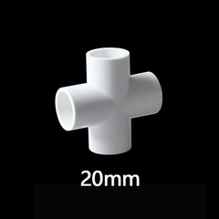 PVC 4-Way Equal Water Supply Connector Coupling Pressure Pipe Fittings 20~160mm