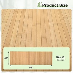 48″ W x 96″ L Carbonized Bamboo Wall Panel Pole Wrap