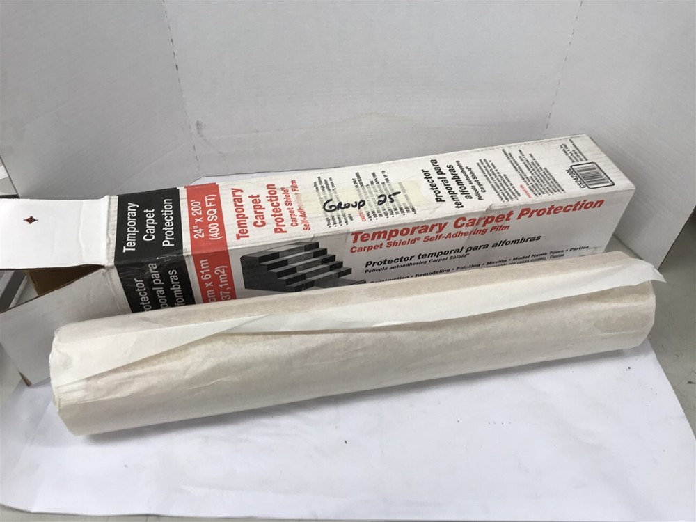 Temporary Carpet Shields Protection Self-Adhering Film CS24200L 24″x200’400SqFt