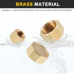 2pcs Pipe Fitting Caps G1″ Female Thread Outer Flange with 9.5M Sealant Tape