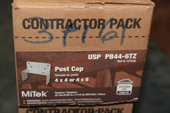 NEW MiTek USP Post Cap 4×4 or 4×6 20-pc PB44-6TZ Triple Plate Zinc 4 x 4 / 4 x 6