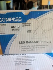 HUBBELL LIGHTING COMPASS LED Lamps, Outdoor Double Head LED Remote White New!
