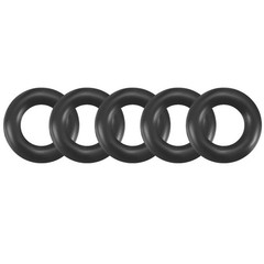 50Pcs 5×1.2mm Nitrile Rubber O-rings Heat Resistant Sealing Ring Grommets Black