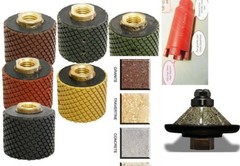 1 1/2″ Polishing Drum core bit 7 + 3/16″ Bevel Bullnose stone granite Router Bit
