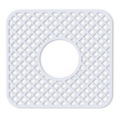 BEHOK 2 Pack Silicone Sink Protector for Kitchen Sink, Trellis Pattern White