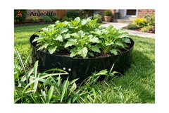 A ANLEOLIFE 40FT Galvanized Steel Landscape Edging, 12-Pack 40″ L x 6″ H Hamm…