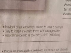 Acudor STEEL UF 5500 Universal Flush Fit Mount Metal Access Door Panel 18 x 18″