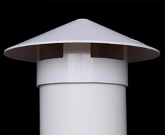 PVC rain cap Ventilated cap Ventilation cap Pipe cap vent Roof DIY 75/110/160mm
