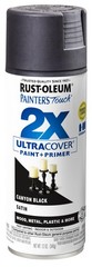 Rust-Oleum 249844 Painter’s Touch 2X 12 Ounce (Pack of 1), Satin Canyon Black