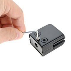 8Pcs Glass Clamps with 2pcs Hex Screwdriver Black 304 Stainless Steel 48x42x24mm