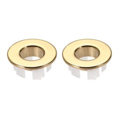 uxcell Sink Basin Trim Overflow Cover Copper Insert in Hole Round Gold Tone