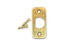 Radius Corner Faceplate and Screws for Passage or Privacy Latch Unlacquered Bras
