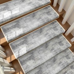 Tanvill Bullnose Stair Treads For Wooden Steps Non-Slip Peel And Stick Carpet