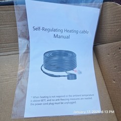 200FT self regulating heating cable, for roof, gutters, pipe. freeze protection