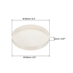 160mm ID Pipe End Caps, 3 Pack Round Tubing Insert Pipe Cover, White