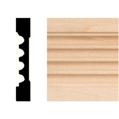 3/8 In. X 2-1/4 In. X 7 Ft. Basswood Wood Fluted Casing Molding