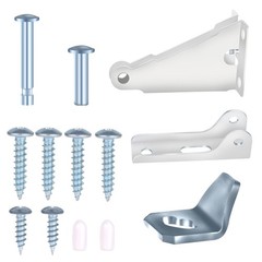 Screen Door Closer Kit, Quality Steel Storm Replacement Parts White